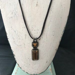 Lia Sophia - Genuine Tiger's Eye Pendant